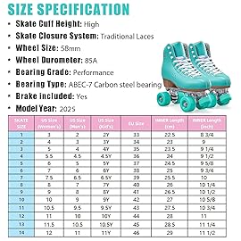 PAPAISON Roller Skates for Women and Men, Deluxe 2 Layer Microfiber Leather Double Row-Classic Roller Skates for Girls, Professional Outdoor Indoor Quad-Skates for Kids & Adults