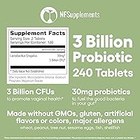 Vista 6 de Suplemento probiótico Lactobacillus Crispatus 240 tabletas 3 mil millones de CFU de probióticos para mujeres, apoya la salud vaginal, digestiva
