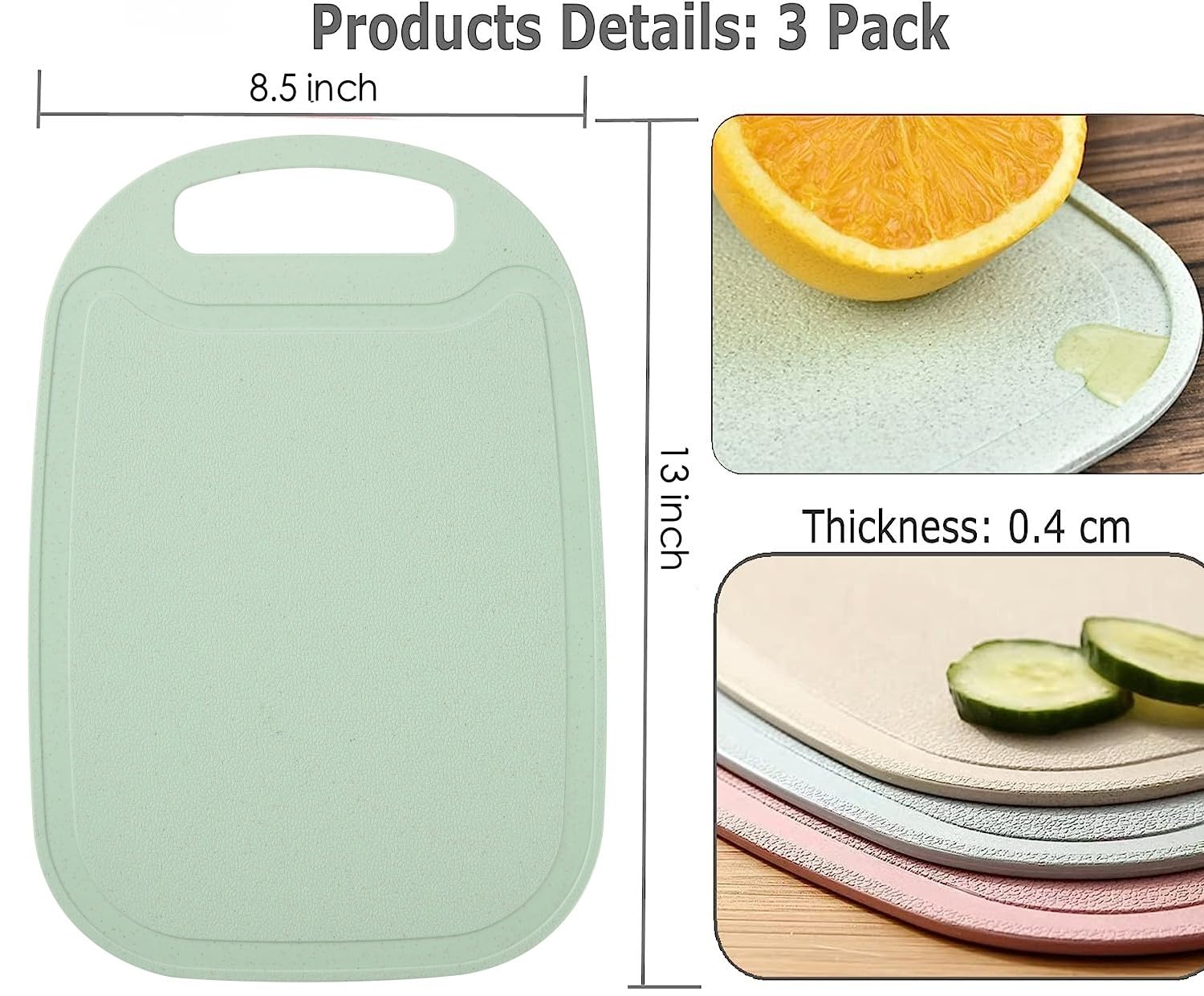 Amazon.co.jp: プラスチックまな板 3枚 食器洗い機対応 キッチン