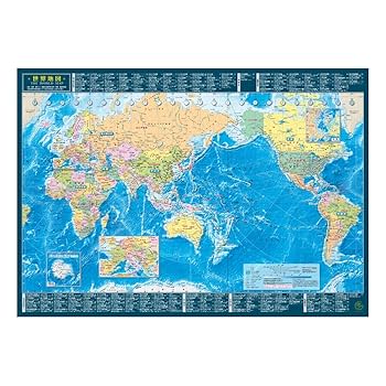 世界地図 Amazon | クラシック世界地図 - 50インチ x 33インチ ペーパー