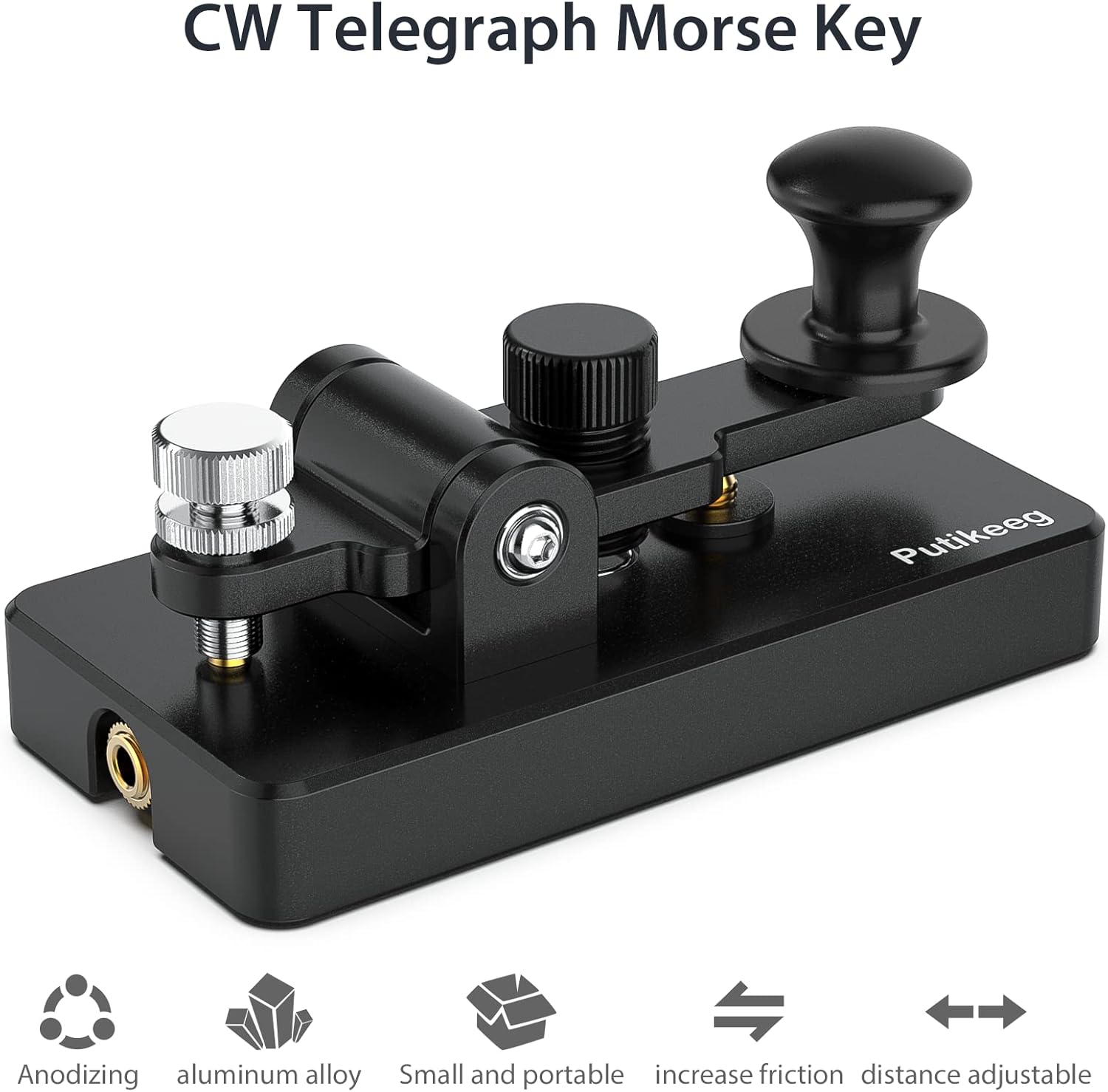 Telégrafo En CW En Código Morse, Telégrafo En CW En Código Morse Mano Tecla Pesada Comunicación Por Radio De Onda Corta Ayudas Didácticas HY-K4