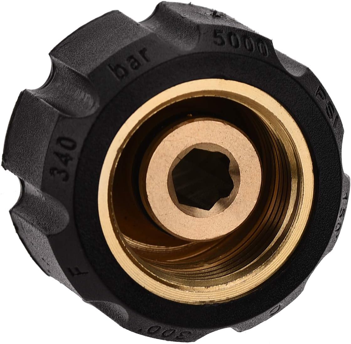 FUNTECK Pressure Washer Adapter Kit, 3/8 in Quick-Connect x M22-15mm Connections, 5000 PSI Quick-Connect High Pressure Hose Connect Kit