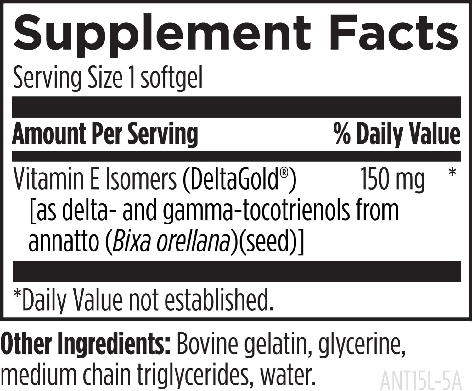 Designs for Health Annatto-E 150mg Tocotrienols - DeltaGold Vitamin E Complex Supplement with Delta + Gamma Tocotrienols - Cardiovascular, Healthy Aging + Antioxidant Support - Non-GMO (60 Softgels)