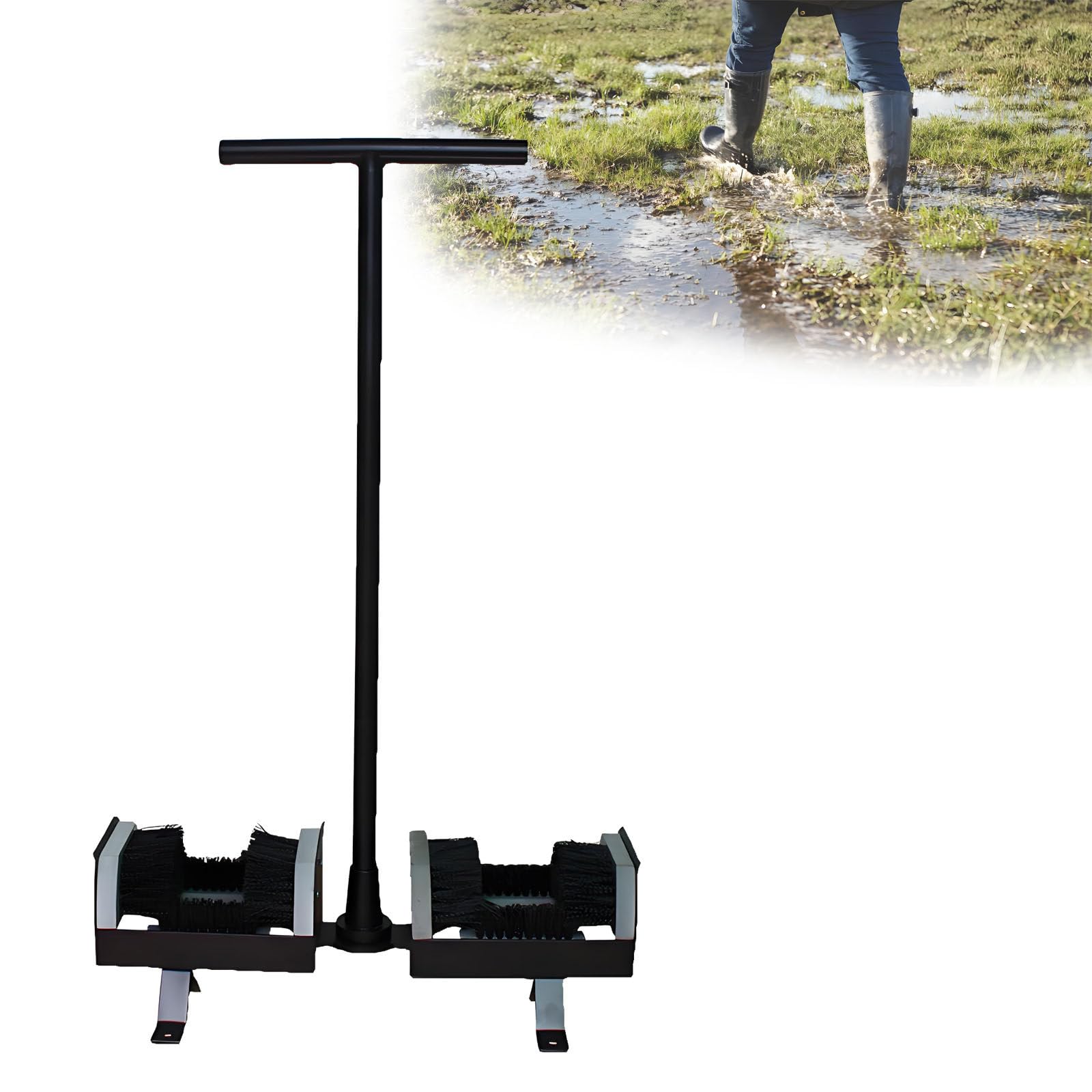 Limpiador de Zapatos Cepillo Raspador de Suela Resistente con Mango Antideslizante y Cerdas de Nylon Elimina Eficazmente el Barro Limpia en Profundidad Jardines Casas de Campo
