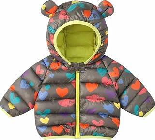 LZPCarra Children's Down Jacket, Winter Plush Jacket, Fleece Jacket, Children's Jacket, Outerwear, Quilted Jacket, Plush Jacket, Fleece Jacket, Children's Fleece Jacket, Outdoor Cotton Jacket, Hooded