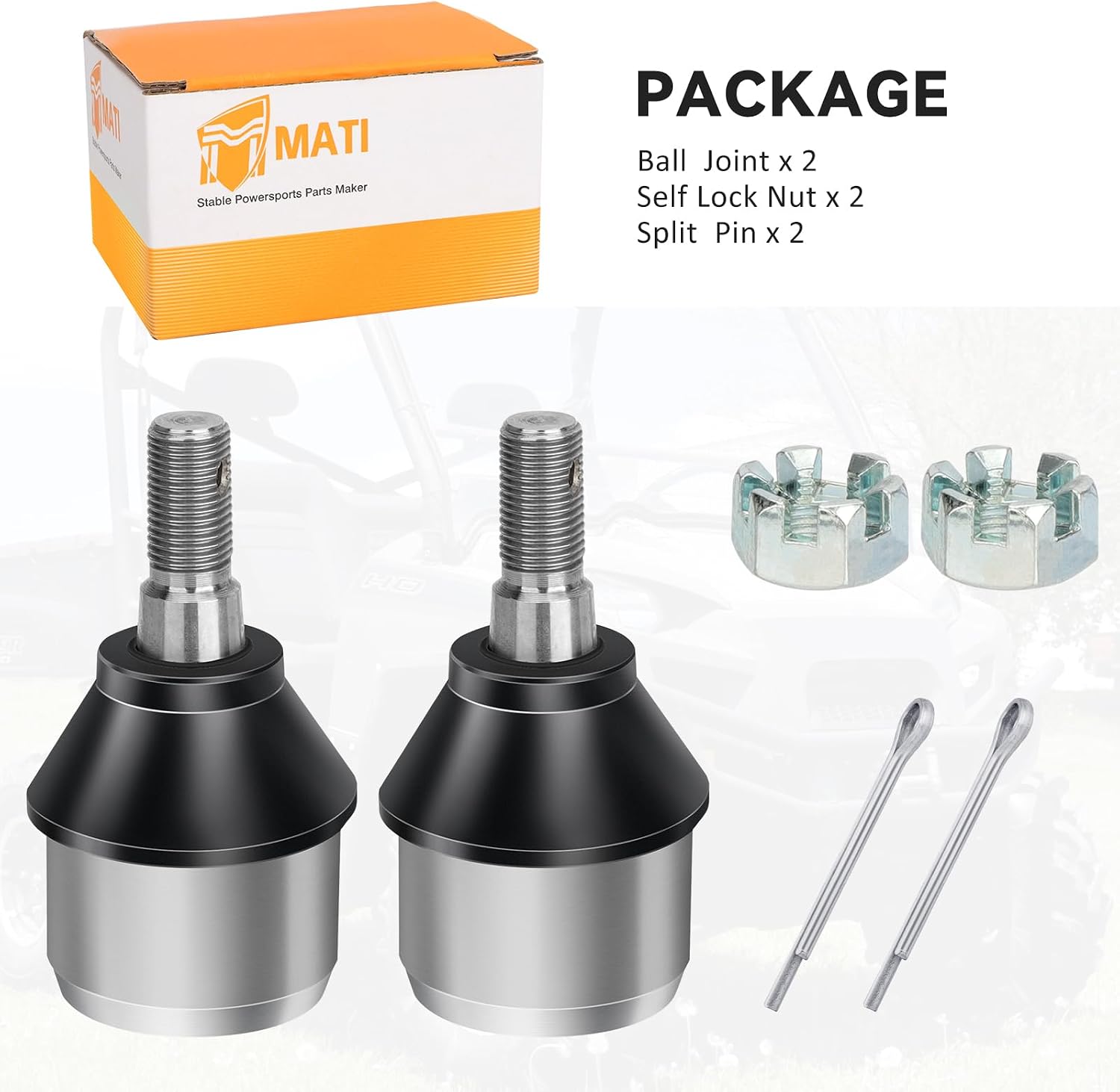 2 Pcs Ball Joint for Polaris Ranger Sportsman Scrambler Xplorer Magnum Big Boss Trail Boss Xpedition ACE ATP Xpress Diesel 455