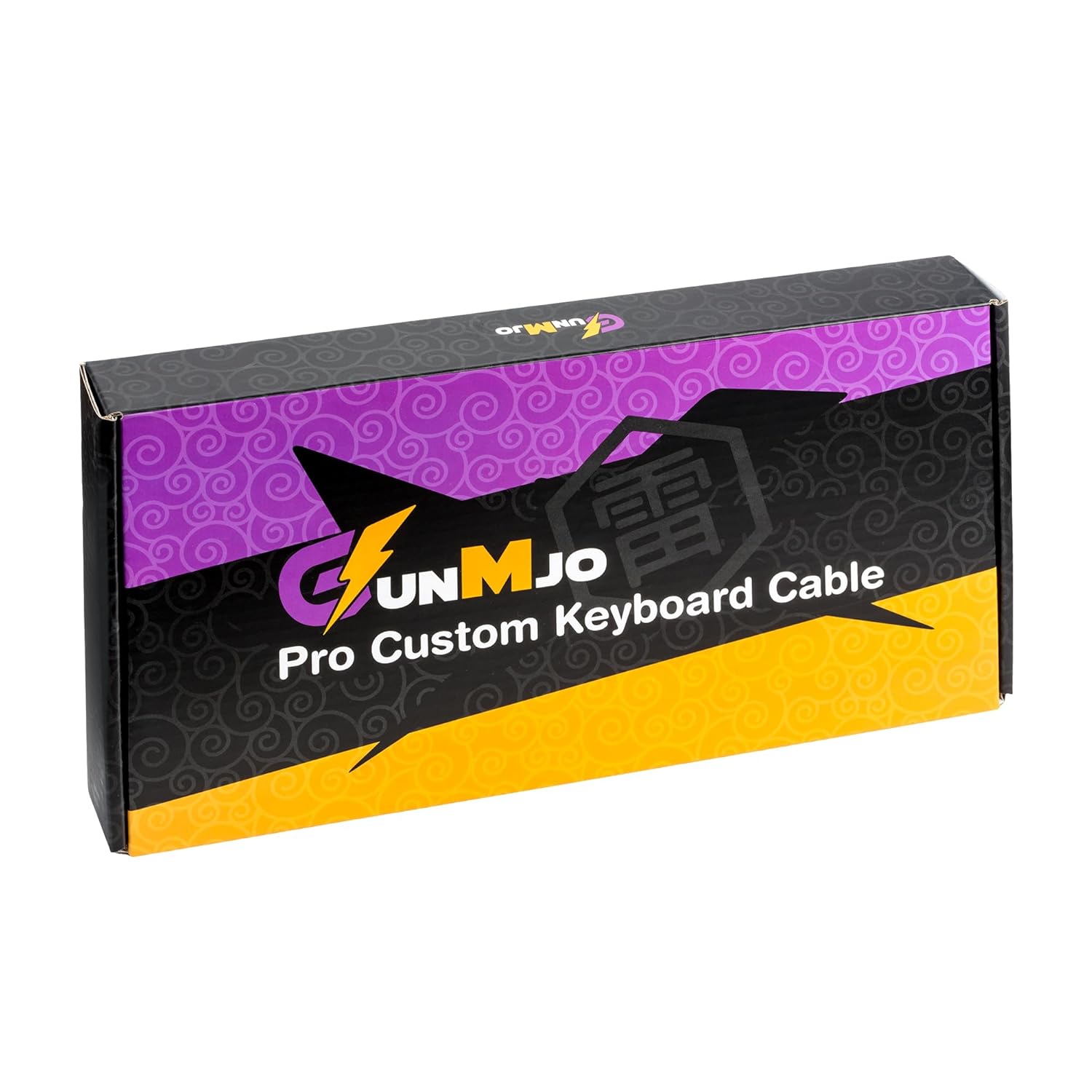 GUNMJO Pro Custom Coiled USB C Cable for Gaming Keyboard, Metal Aviator Mechanical Keyboard Cable with Right Straight Out Aluminum Aviator, 1.5M USB-C to USB-A, Carbon Black Color