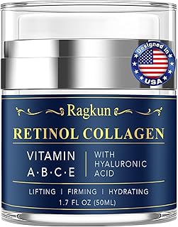 Ragkun Face Moisturizer Retinol Cream - Neck Collagen Creams for Tightening and Firming - Anti Aging Day & Night Facial Mo...