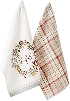Vista 9 de DII Juego de toallas de cocina decorativas de algodón para cocina, 18 x 28 pulgadas, corazón agradecido, 2
