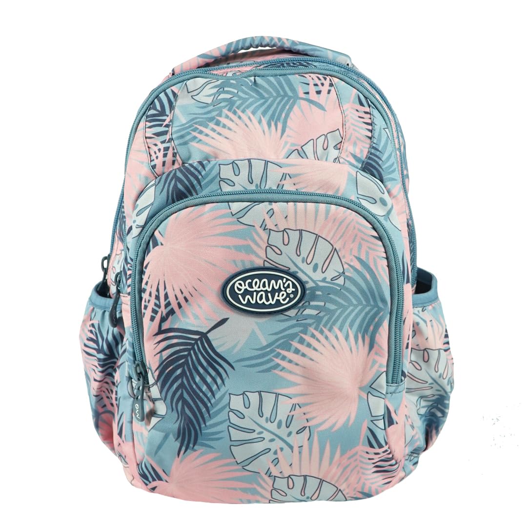 Ocean´s Wave OCEAN'S WAVE - Mochila Ligera e Impermeable con 5 Compartimentos - Espalda Acolchada - Medidas 31 x 15 x 42 cm - Multicolor - Mochila Escolar Unisex