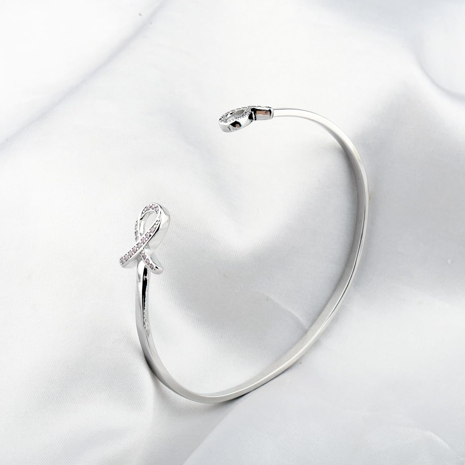 AKTAP Breast Cancer Gift Breast Cancer Awareness Bracelet Pink Ribbon Bracelet Cancer Gift For Women (Pink Ribbon Bracelet) - Image 6