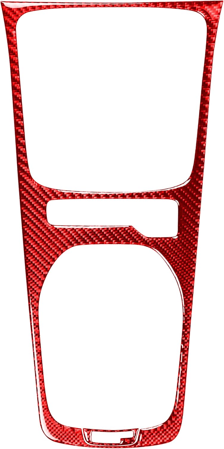 ​NVCNX Real Premium Carbon Fiber Compatible with Chevrolet/Chevy Camaro 2010 2011 2012 2013 2014 2015 1SS 1LT 1LS 2LS SS LT LS Manual Gear Shift Panel Frame Cover Interior Dash Trim Accessories Red