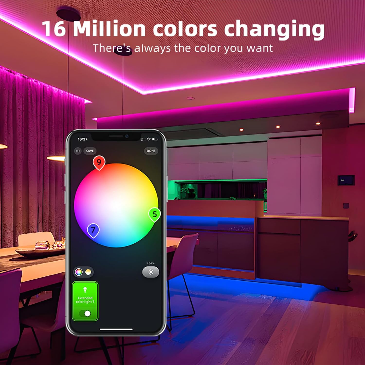 Zigbee 3.0 5-in-1 Smart LED Controllers, DIMMER WW/CW RGB RGBW RGBCCT Strips, Support Hub APP/Alexa Echo Plus Voice Control Color Changing