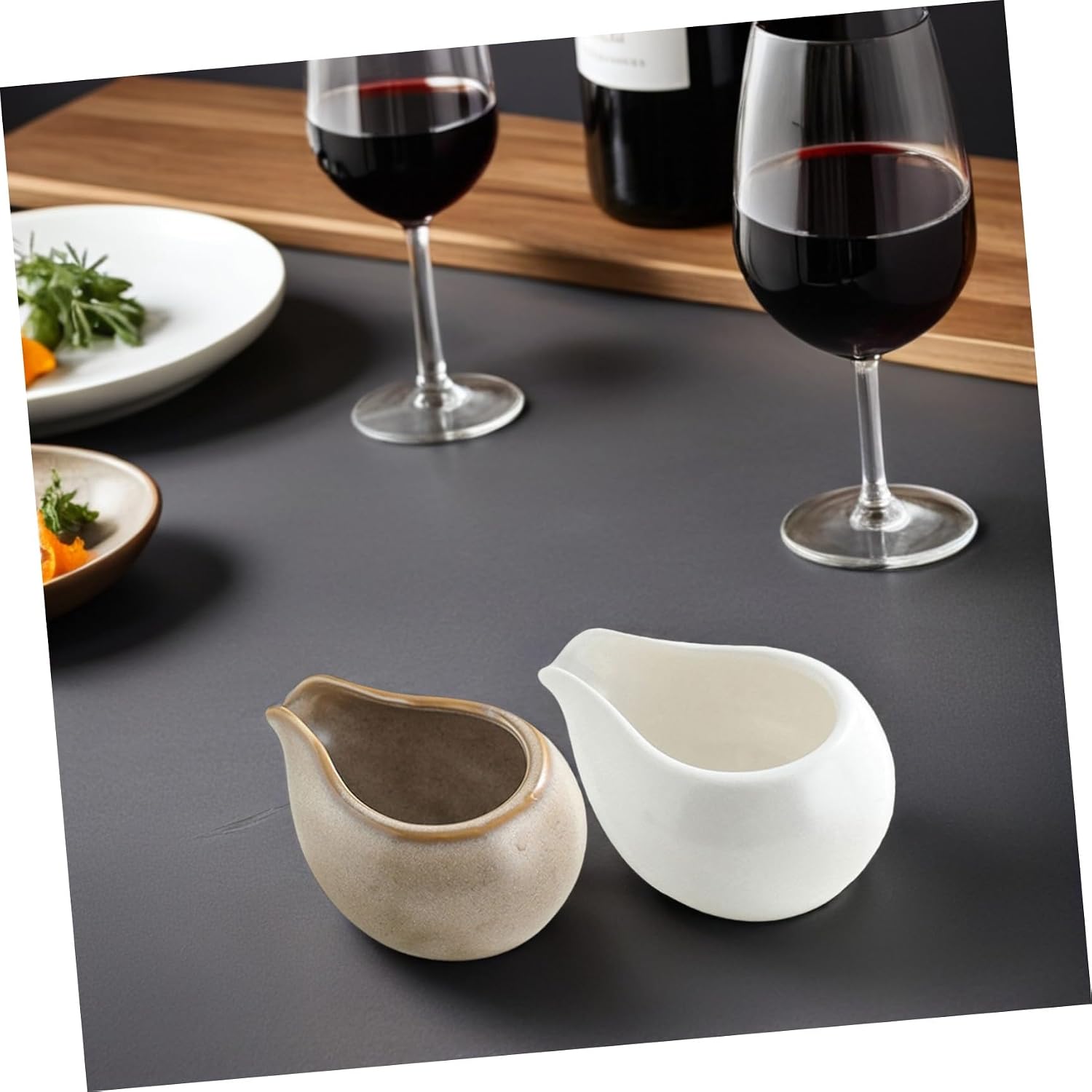 Ceramic Small Milk Pitcher Set of 2 for Home Bars
