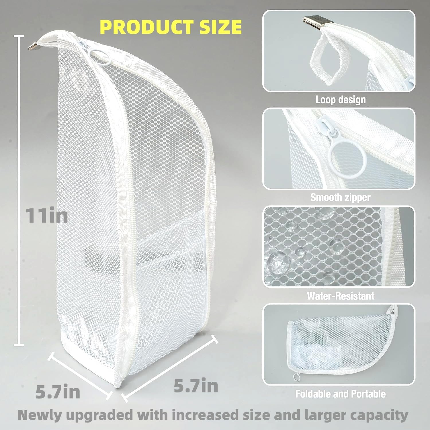 Standing Toiletry Bag Hanging Waterproof Travel Bags w/S-Hooks