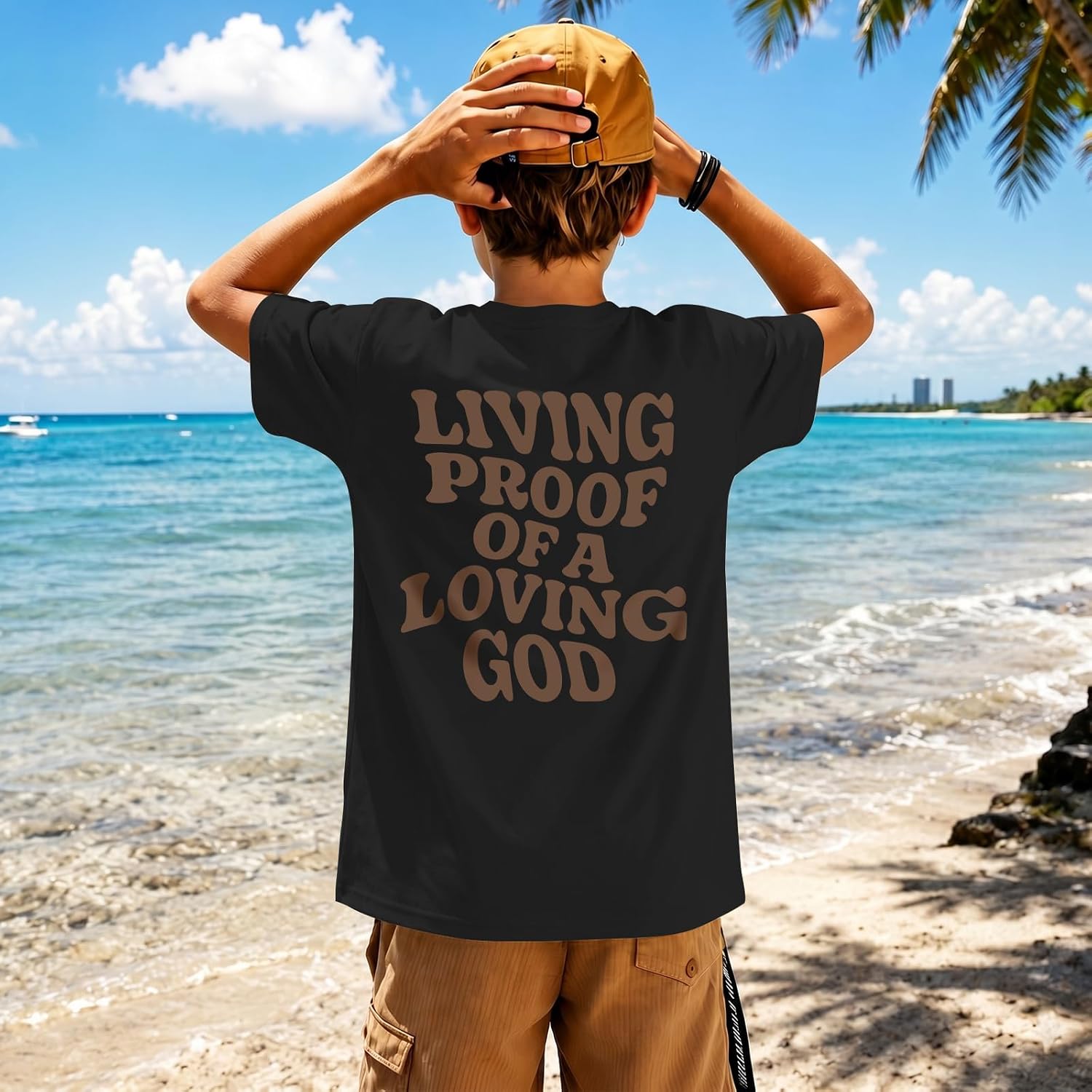 KEEVICI Boys Christian Graphic Tees Cross Jesus God Religious Shirts for Kids Faith Bible Verse Cotton Inspirational T Shirt