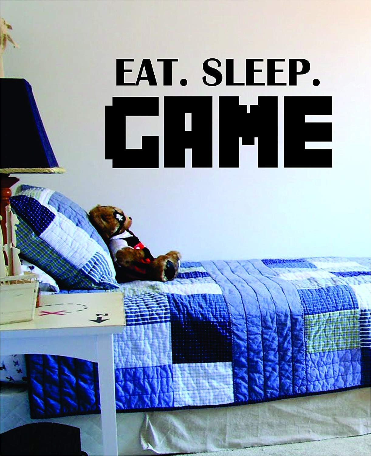 Eat Sleep Game Decal Sticker Wall Vinyl Art Design