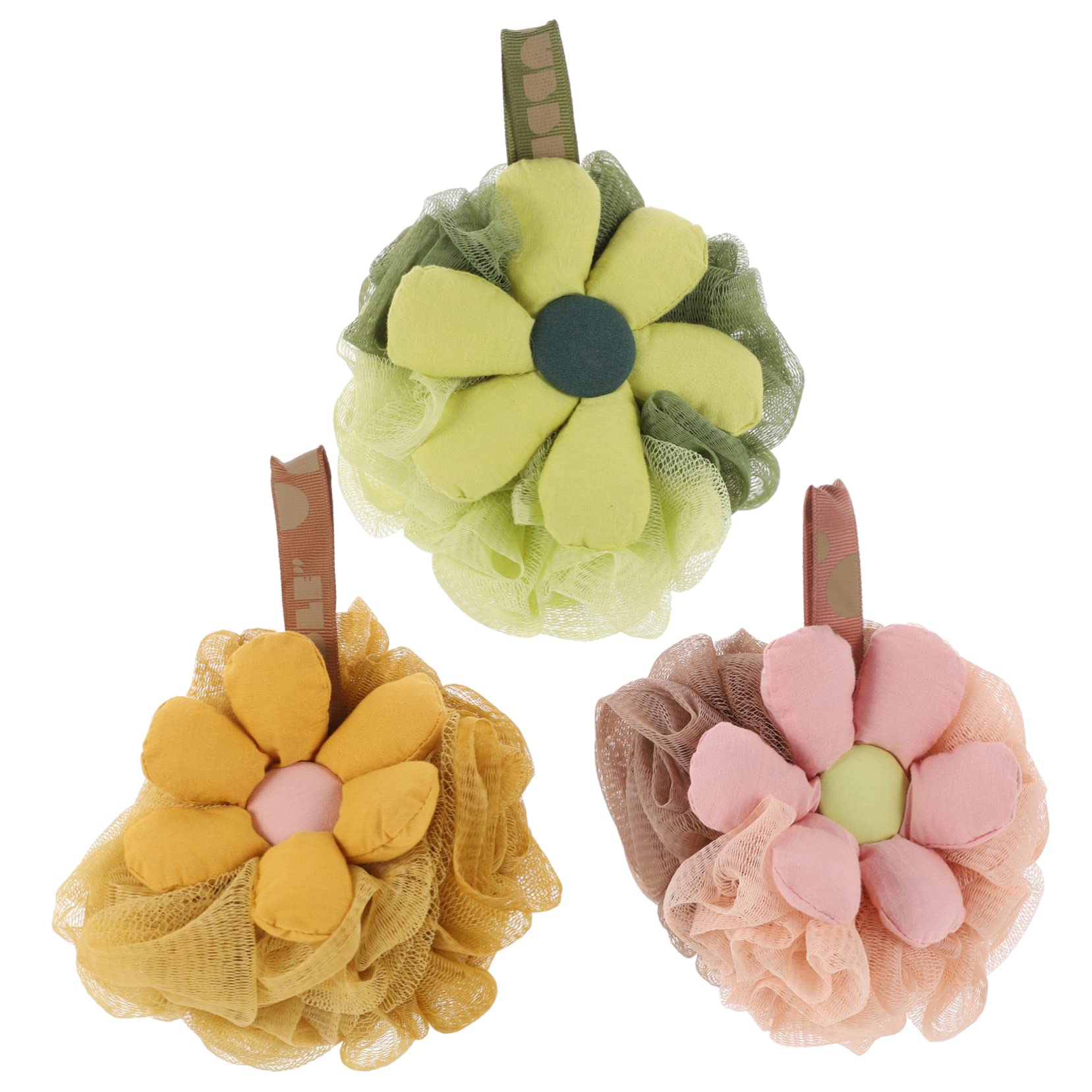 minkissy 6piezas Esponjas De Baño Para Esponjas Exfoliantes De Formato Flor Suaves y Efectivas Para Limpieza Agradable