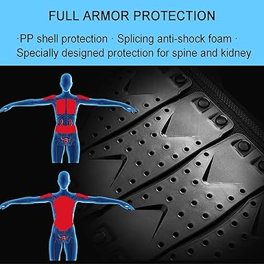 Pro Motorcycle Vest Motorcycle Vest Chest Armour Motocross ATV Back Protectors Protective Vest Scooter MTB Enduro Anti-fall Gear For Riding Skating Scooter Skiing Snowboard