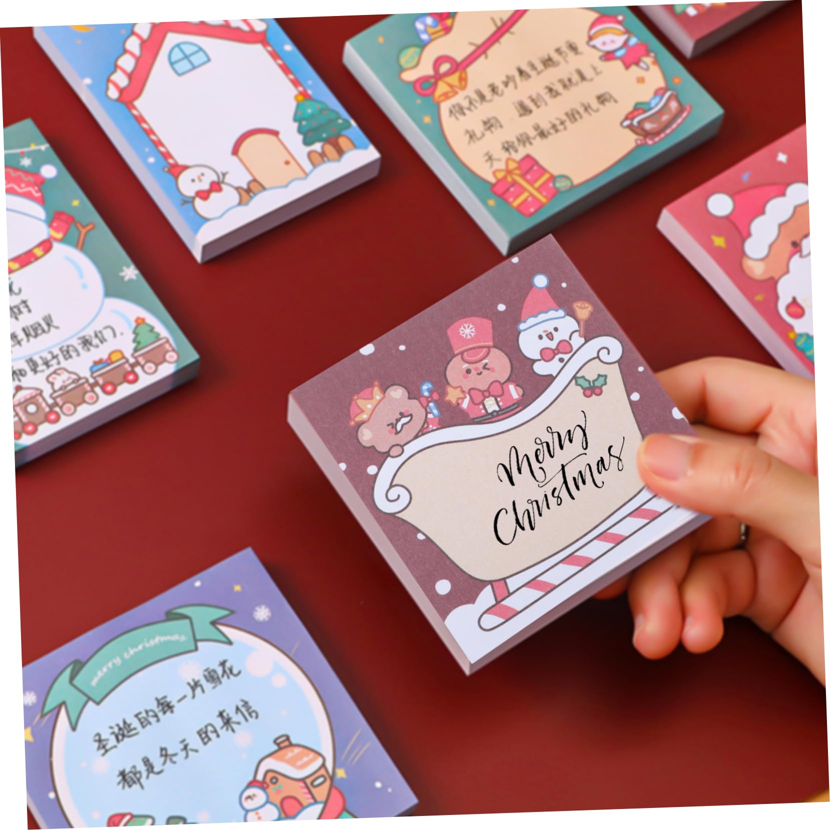 NUOBESTY 7 Set Foglietti Adesivi Natalizi Adesivi Memo Natale Adesivi Memo Per Natale Nota Di Messaggio Autoadesiva Decorazioni Natalizie Posta Nota Blocchi Di Appunti Carta 12 Pezzi * 7