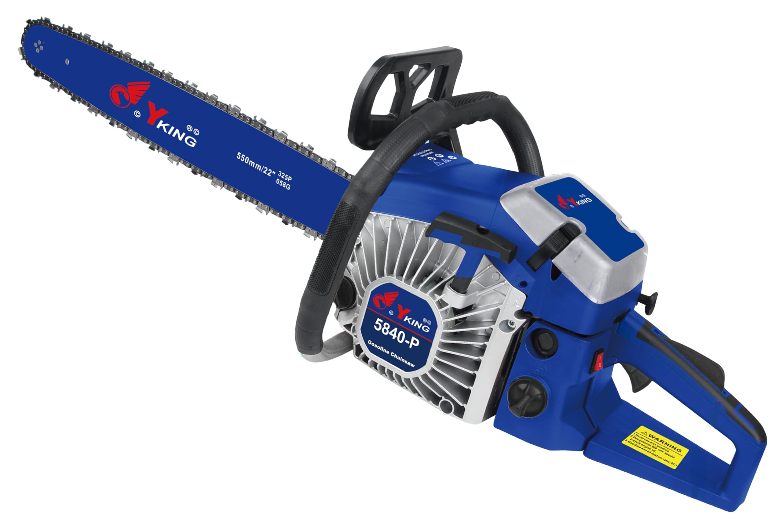 YKING 5840-P,58 CC HEAVY DUTY 2 STROKE PETROL CHAINSAW, CHAINSAW FOR TREE CUTTING, 2.4 KW WOOD CUTTING MACHINE WITH 22" BAR & CHAIN-image-32