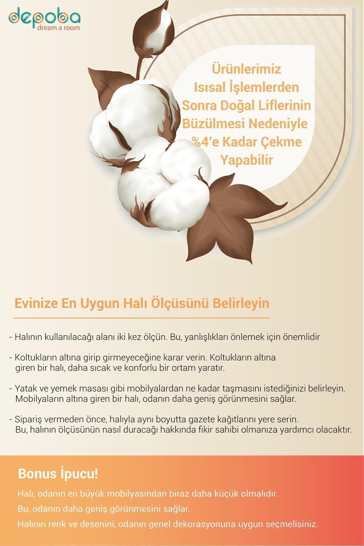Depoba Flona Patchwork Şönil Kaymaz Doğal Pamuk Tabanlı Yıkanabilir Antibakteriyel Çevre Dostu Salon Halısı 120x180
