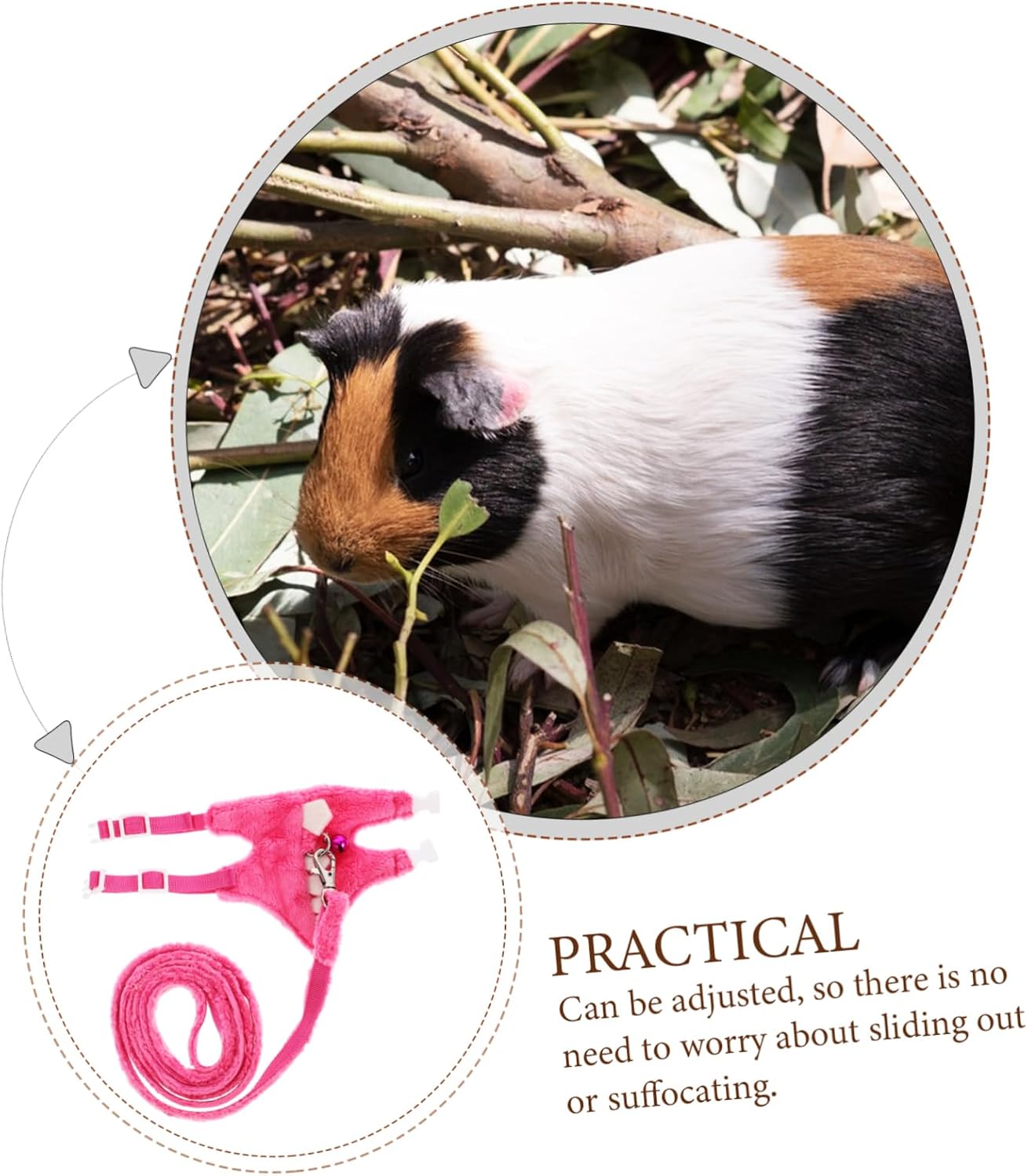 Kisangel Ferret Harness and Leash Comfortable Vest for Animals for Ferrets Squirrels and Pets for Outdoor Activities and Convenient One Hand Operation
