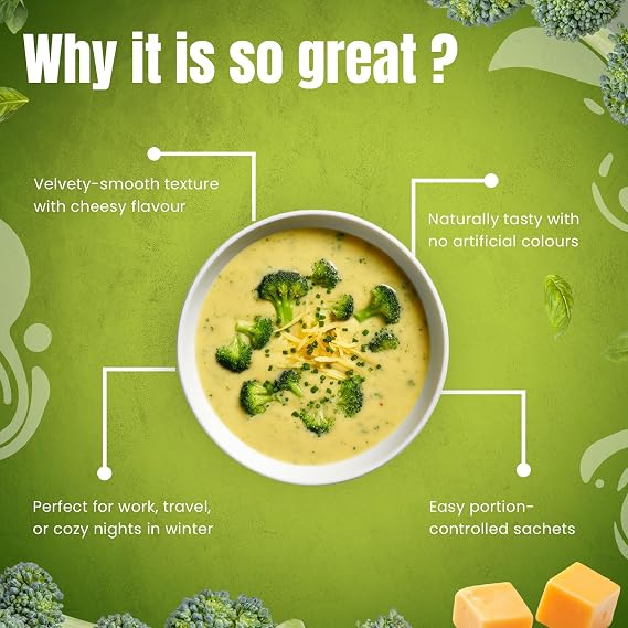 Batchelors Cup a Soup Cheese & Broccoli Instant Soup, 4 Sachets Per 92 g (Pack of 4)