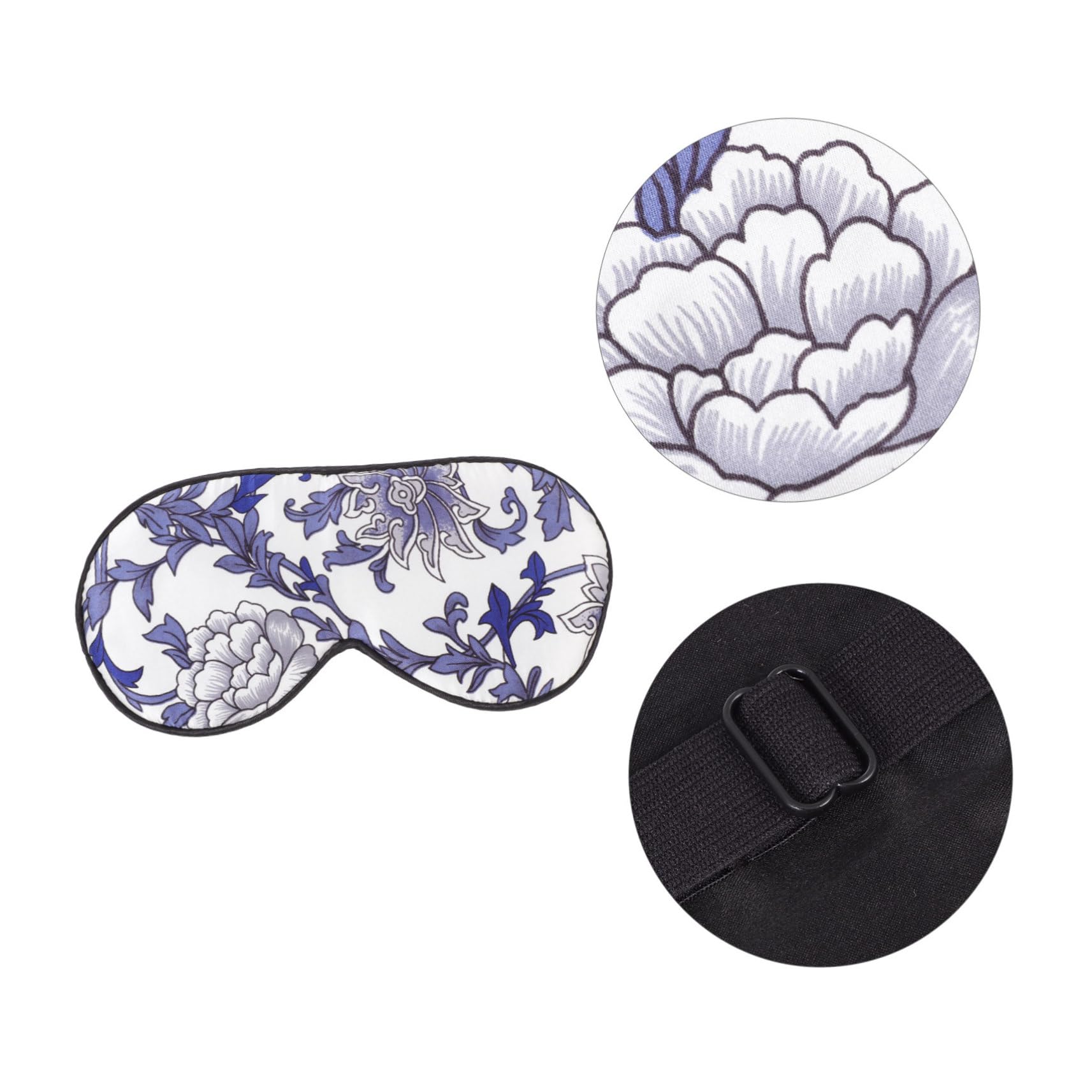 Baluue 4stücke Angenehme Schlafmaske Natürlicher Druckdesign Für Entspannenden Schlaf Lichtblockierend Für Und Meditation Unisex Blau