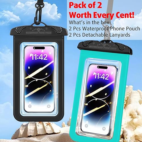 Miniatura 7 de CATACC PRO Bolsa impermeable para teléfono, funda impermeable con cordón, bolsa seca grande para teléfono celular para iPhone 15 14 13 12 Pro Max,