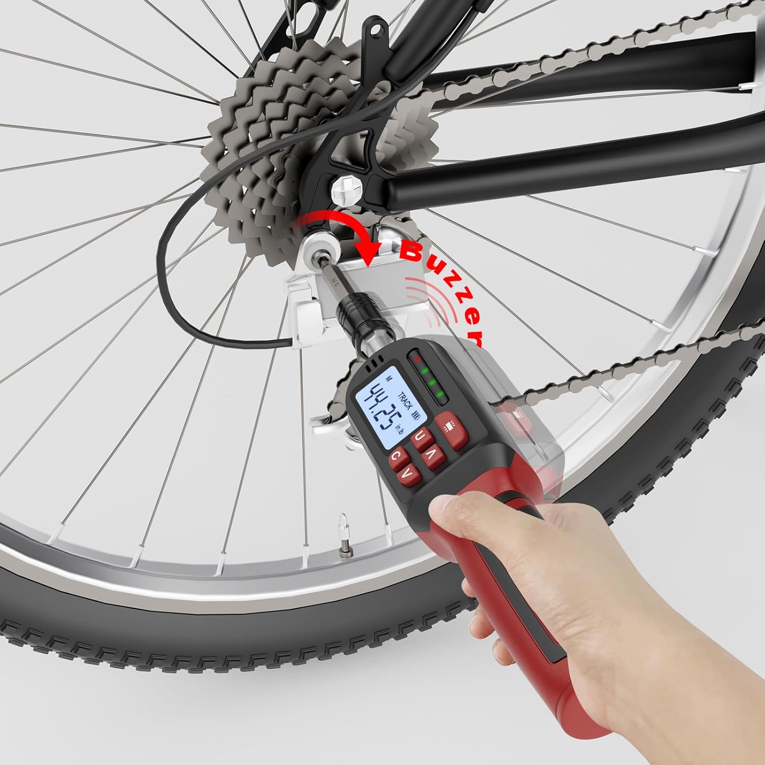 Digital Torque Screwdriver in use with LED and buzzer indicators