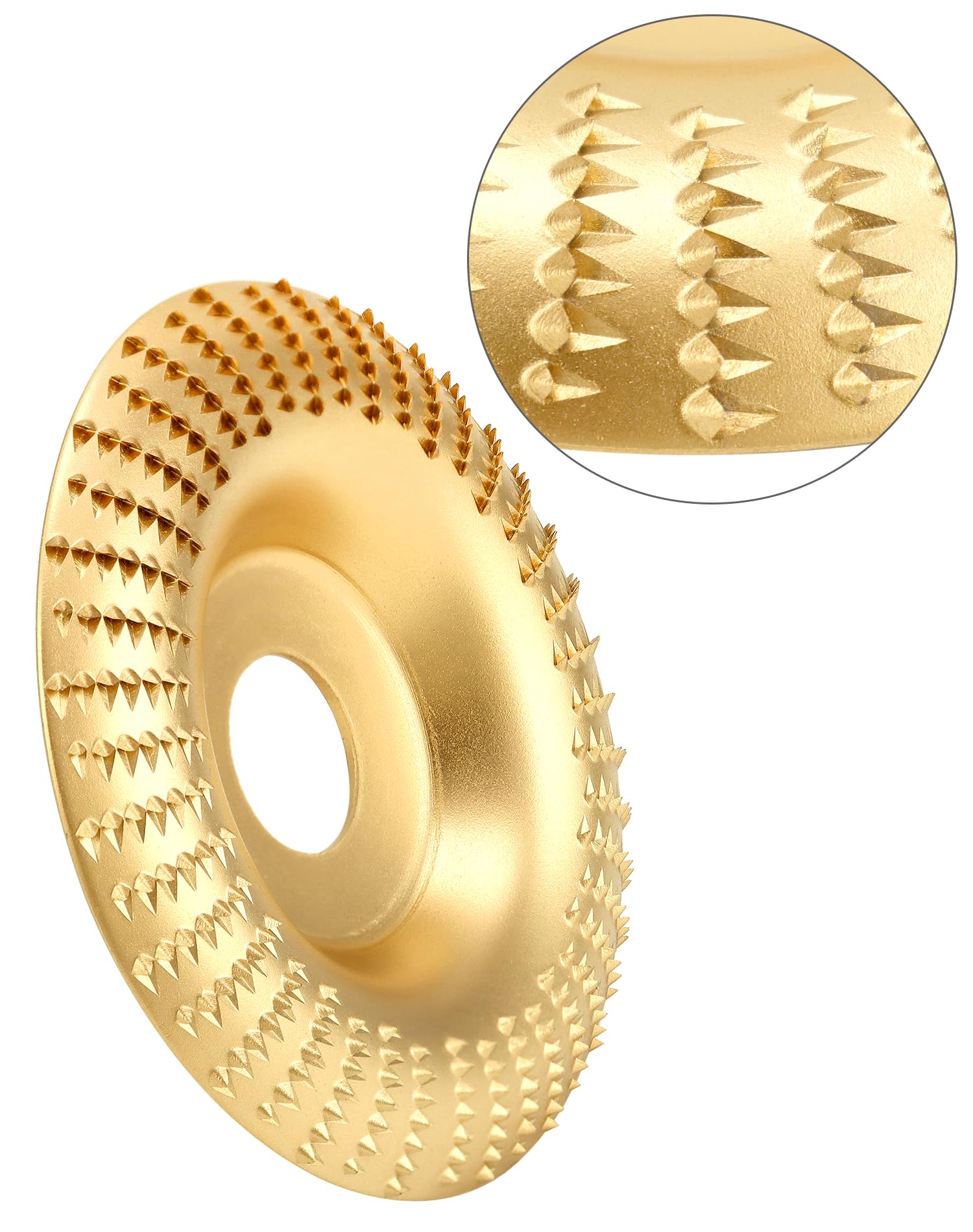 QWORK® 4 Stück Holzschleifscheibe Winkelschleifer, Innendurchmesser 22.2 mm für Winkelschleifer, Ideal zum Holzformen, Schnitzen und Polieren