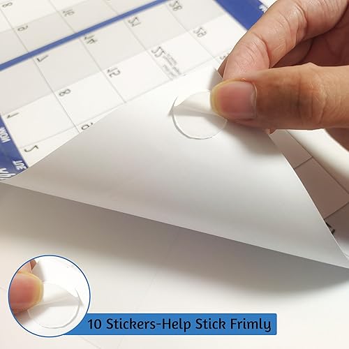 Miniatura 6 de Calendario de borrado en seco 2024 para pared, calendario anual de pared 2024, 25.2 x 38.2 pulgadas, calendario grande 2024, enero 2024 a diciembre