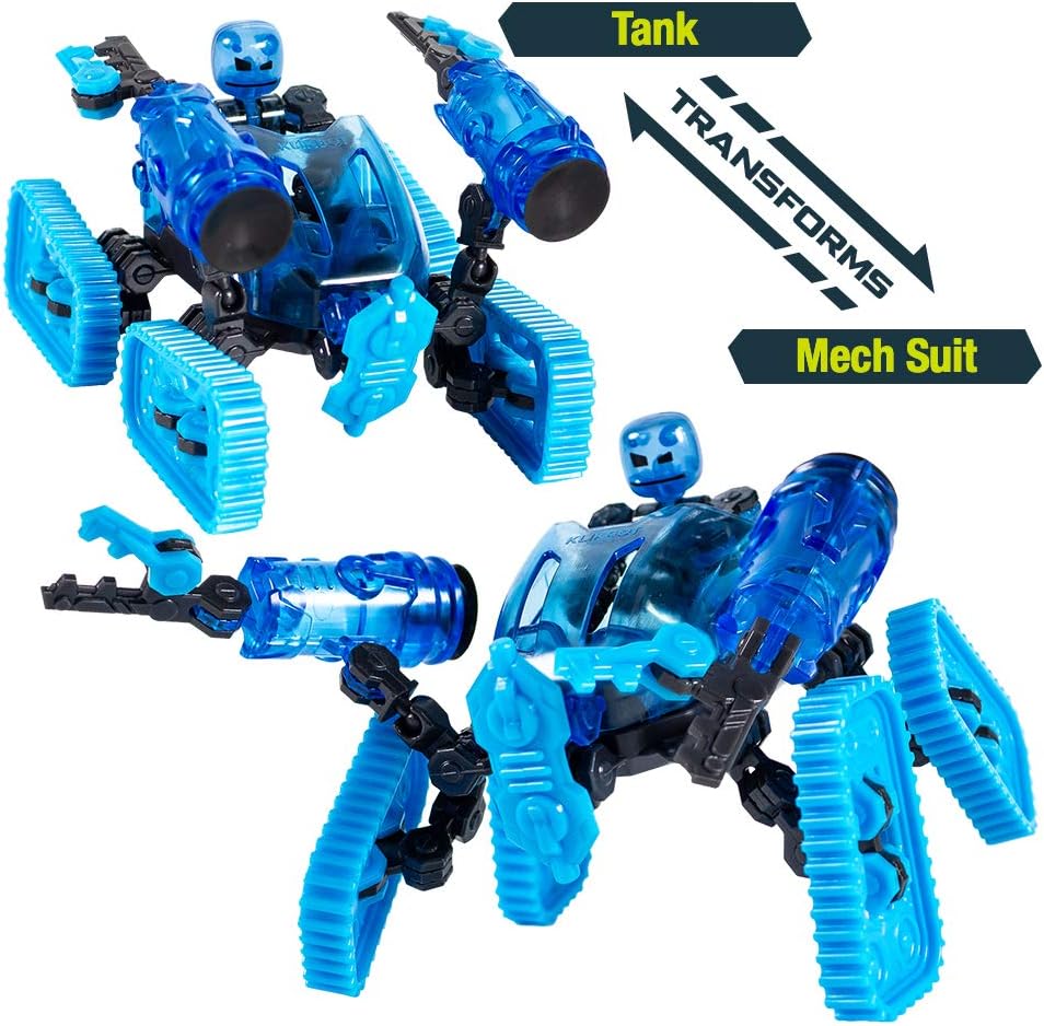 Zing Klikbot Megabots – Pack of Three – Green, Blue and Red - Toy Figures with Unique Accessories – for Kids 8 Plus
