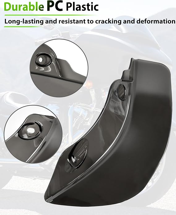 Wide Wind Deflector for Harley Touring 15-21 Accessories, Smoked
