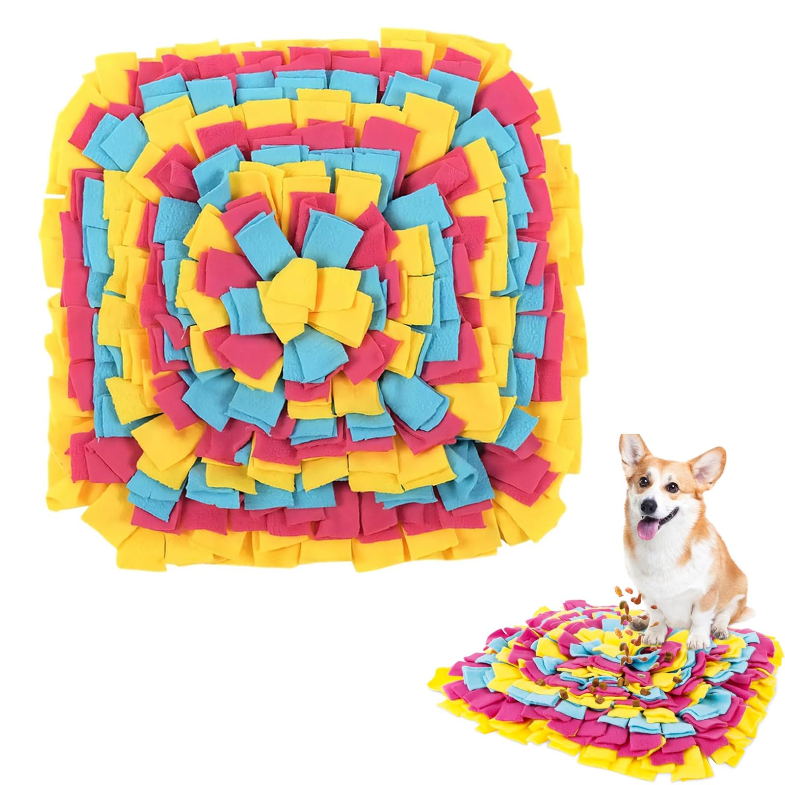 Novastream Snuffle Mat for Dogs, Interactive Slow Feeder & Nose Work Toy, Encourages Natural Foraging, Relieves Boredom & Anxiety, for Small Medium Large Dogs