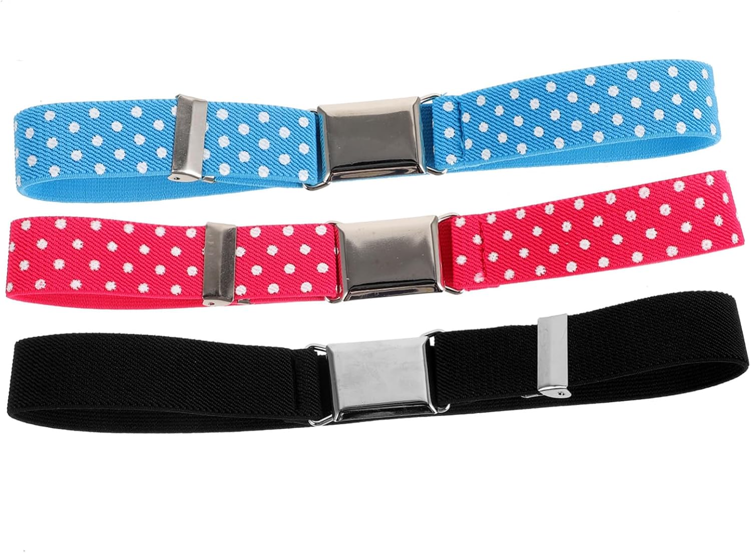 COLLBATH 3pcs Boy Girl Waist Belts Elastic Strap for Boys Girls for Jeans and School Uniforms