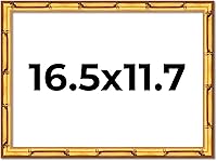 Vista 28 de Poster Palooza Marco de madera maciza de bambú dorado de 12 x 8 pulgadas con acrílico UV, respaldo de tablero de espuma y accesorios para colgar