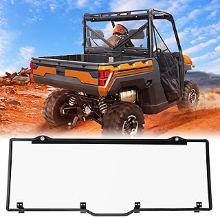 Nilight Rear Window Scratch-Resistant Fit For 2017-2025 Polaris Ranger XP 1000/Crew,2020-2025 Polaris Ranger 1000/ Crew,2013-2019 Polaris Ranger XP 900/ Crew,Clear Polycarbonate UTV Windshield