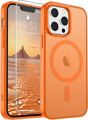 Miniatura 291 de SUPFINE - Funda magnética para iPhone 14 Pro Max (compatible con MagSafe), (protección contra caídas de grado militar de 10 pies), delgada, Negro