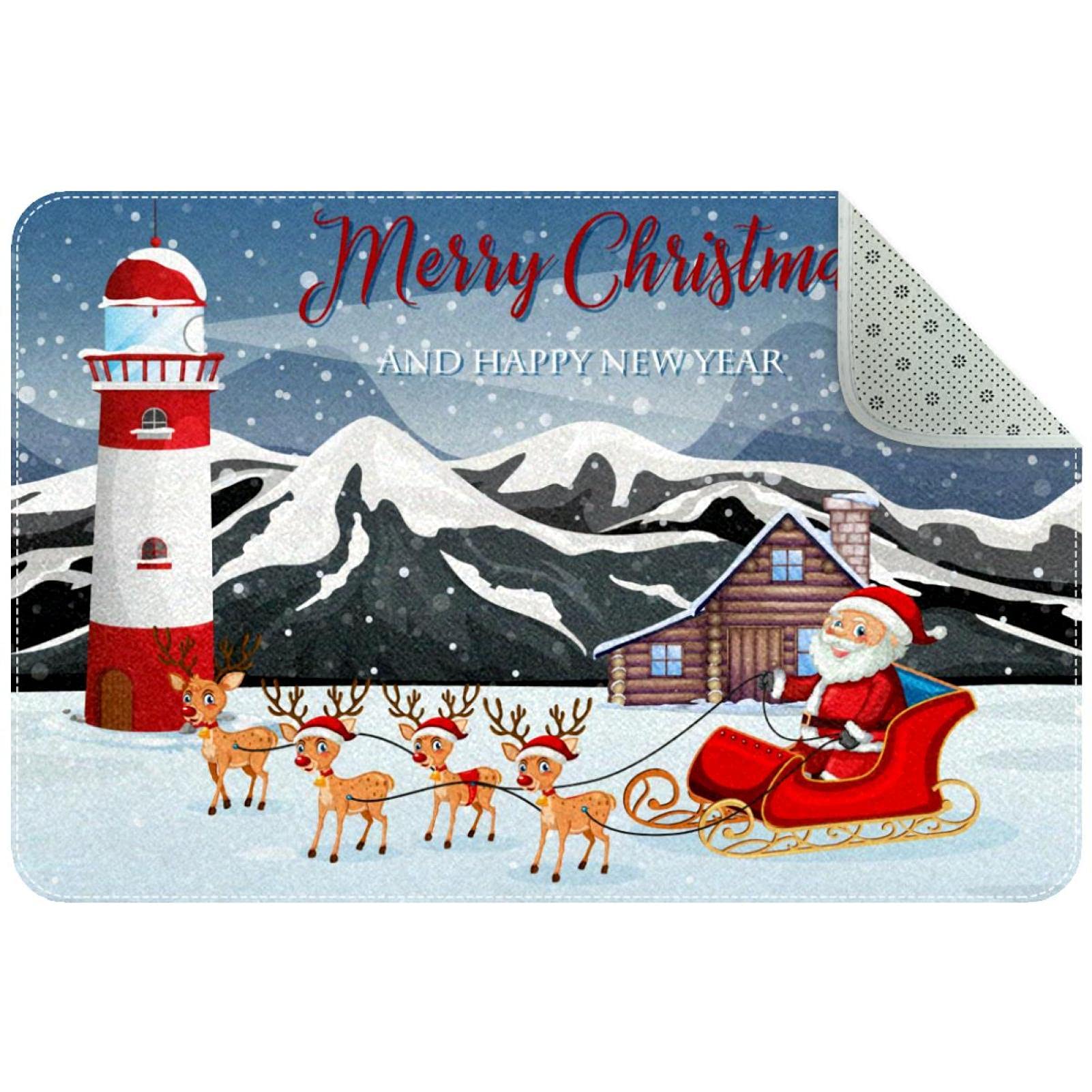 Paillasson de Noël très résistant et tapis d'entrée haut de gamme