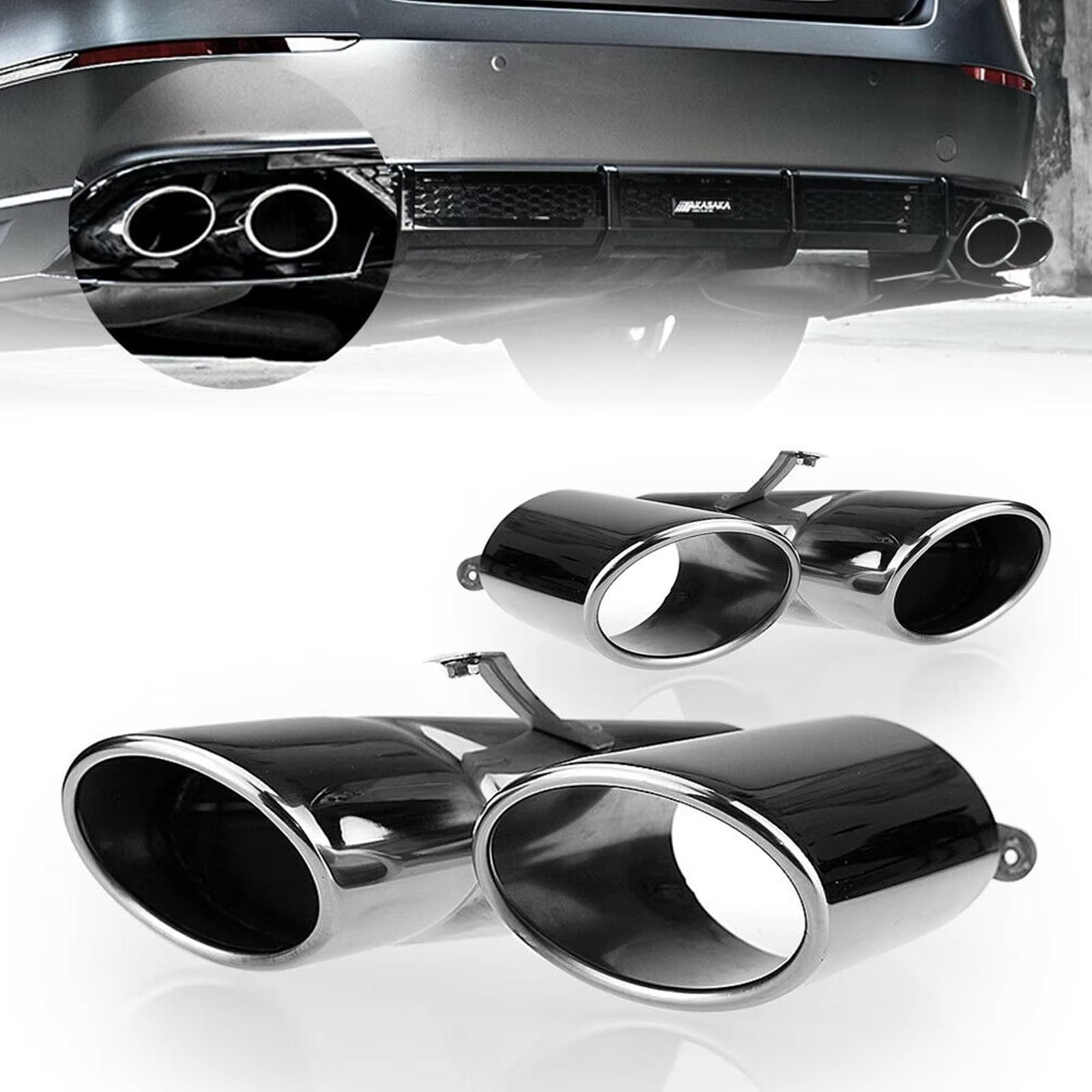 Terminali Auto Punta Tubo Marmitta Posteriore Per Accord Sport Per Touring 2018-2022 Car Air Vent Out Terminale Finitura Argento Punta Scarico