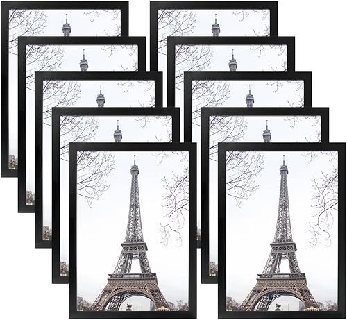 OctBird 10 portarretratos de 8.5 x 11 pulgadas, soporte magnético para letreros de exhibición, marcos de fotos autoadhesivos con marco magnético