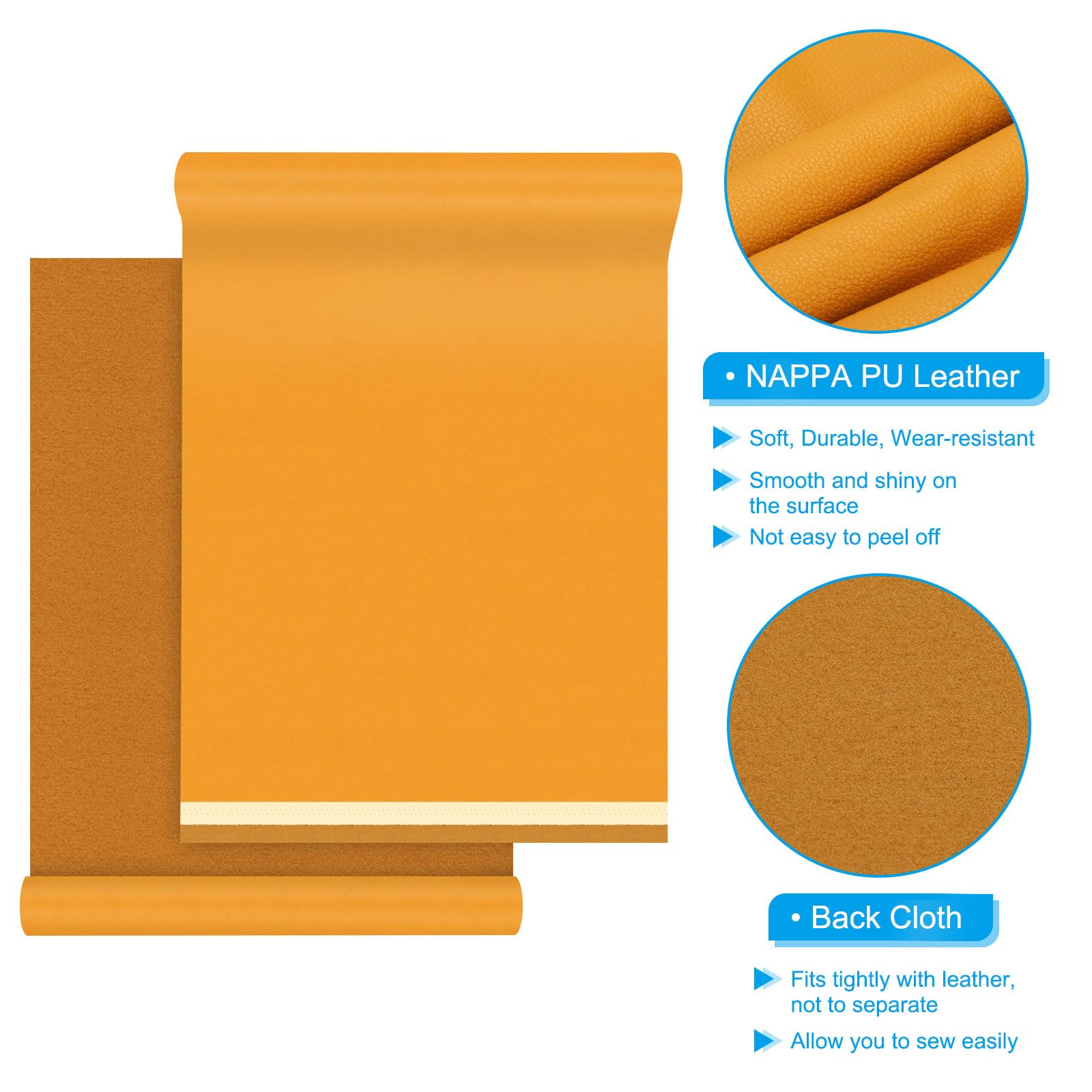PATIKIL 54x19.7x0.05 Inch Faux Leather Sheets - Image 3