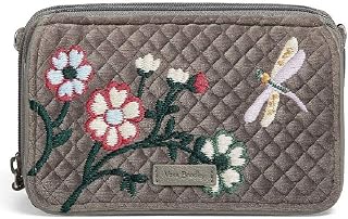 Vera Bradley Iconic RFID All in One Crossbody in Wolf Gray Velvet