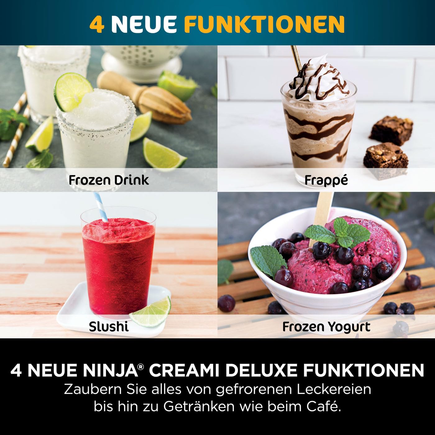 Ninja CREAMi Deluxe: 10 Funktionen, 2 Becher, Silber Ansicht 6