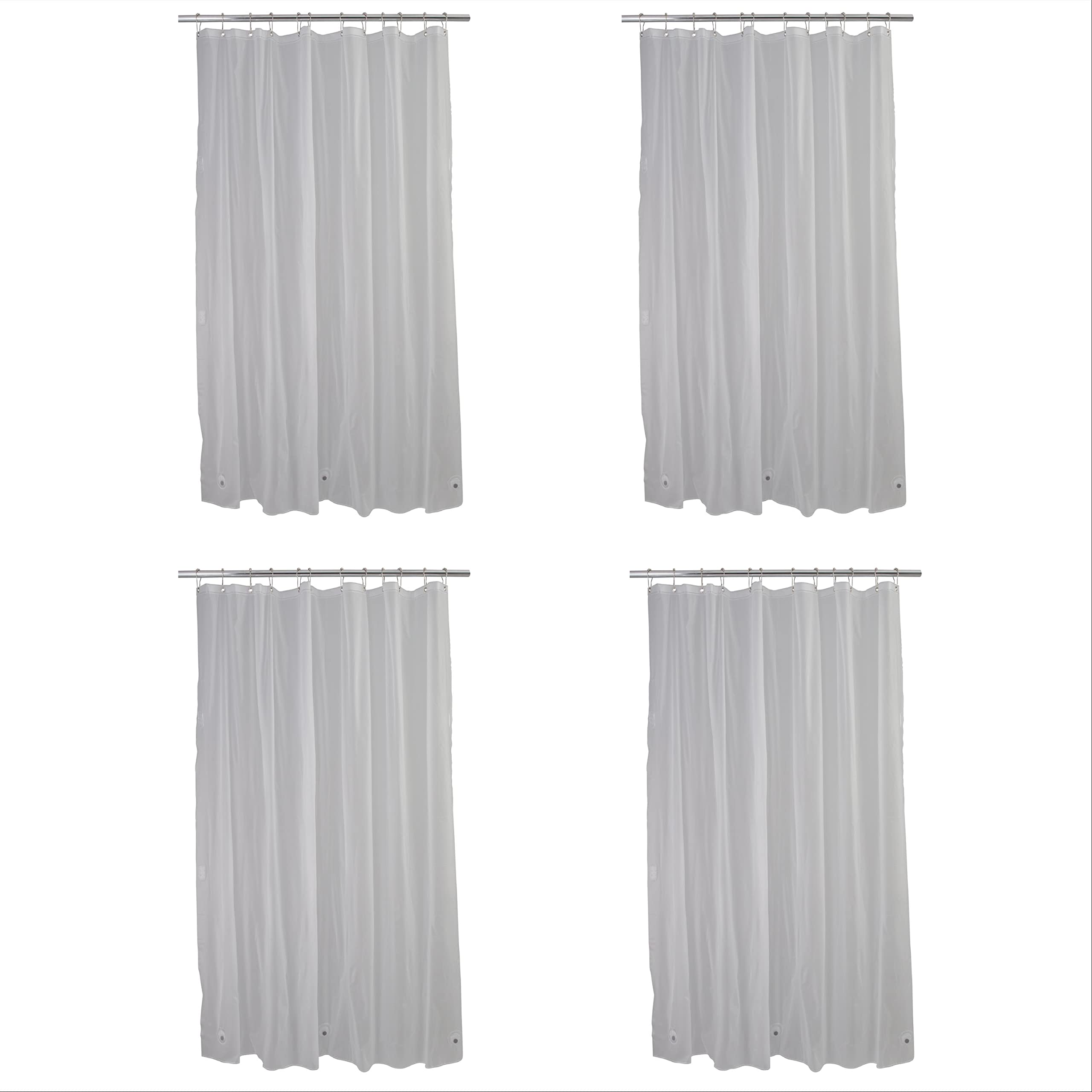 Bath Bliss 4 Pack Heavy Weight Shower Liner | Dimensions: 70