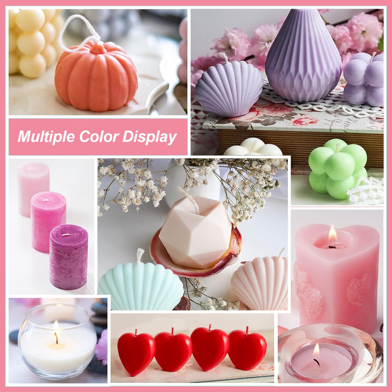 Colorante Per Candele 34 Colori - Fiocchi Per Cera Di Soia, Con Stoppini, Sicuro E Naturale - Foto 12