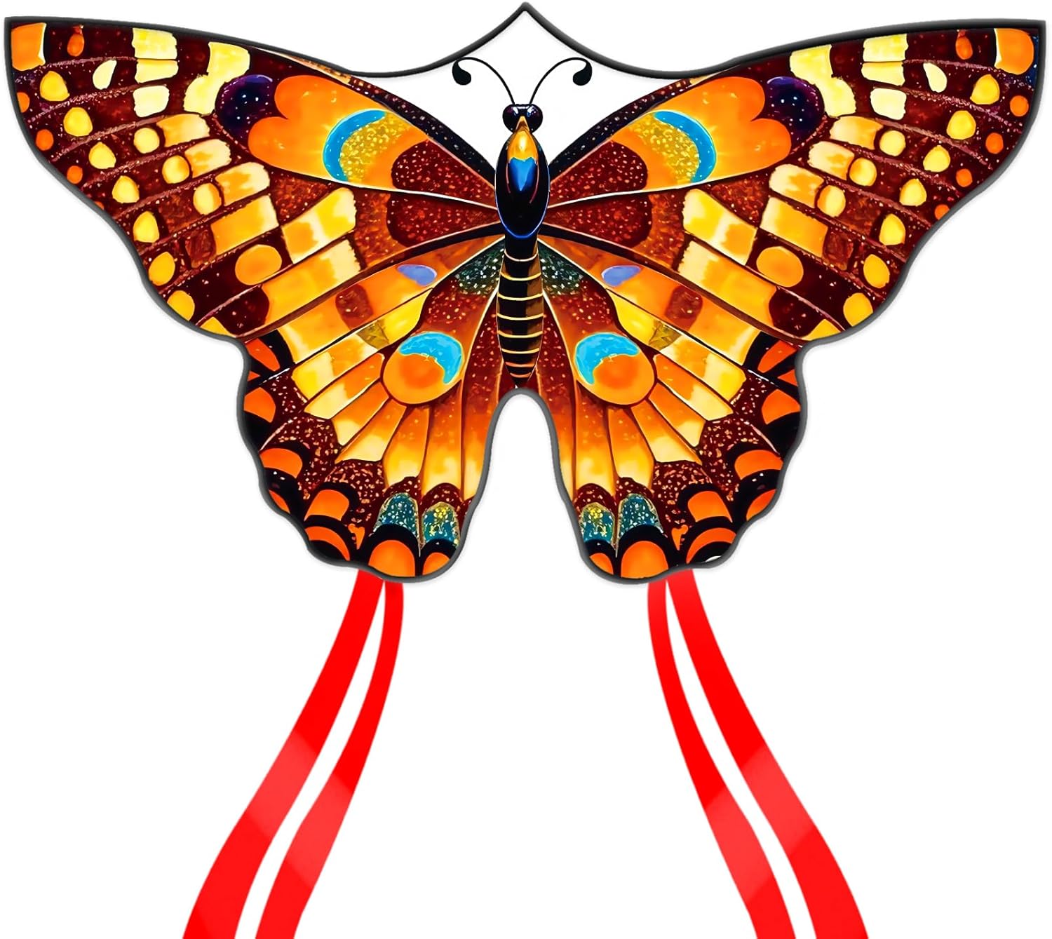 Large Butterfly Kite for Adults and Kids Ages 4-8 & 8-12 Easy to Fly, 55''X28'' Single Line Kite for Outdoor, Park or Beach
