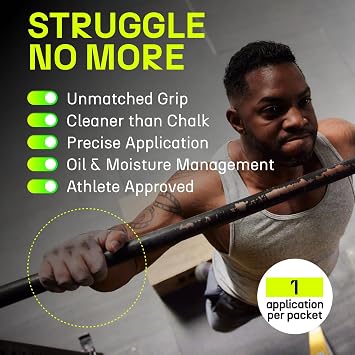Chalkless Grip Enhancer - Premium Liquid Chalk Alternative & Less Mess Hand Chalk for Weightlifting, Powerlifting, Yoga, Gaming, Climbing, and More, Non-Toxic Long-Lasting & Reliable